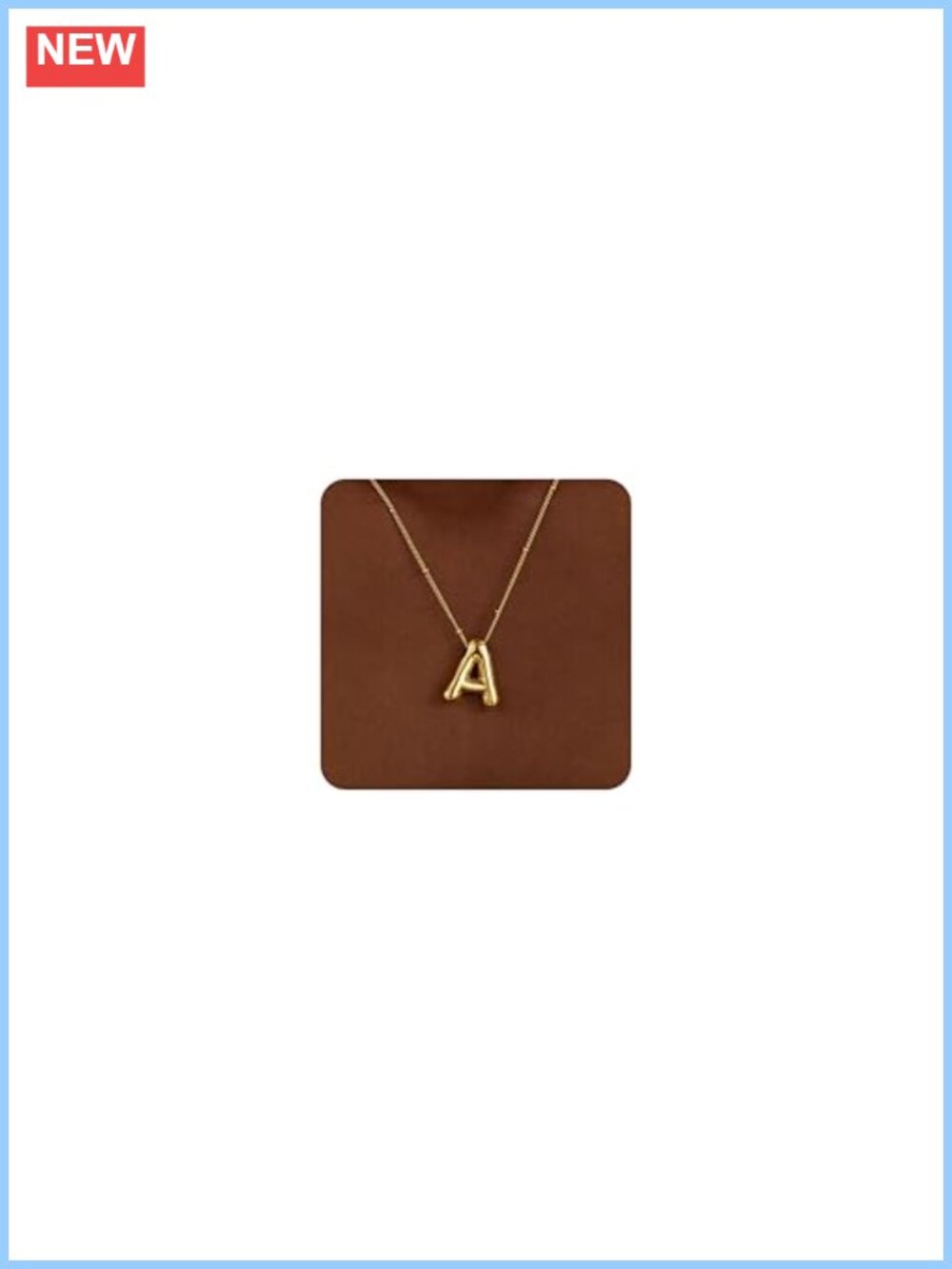 Gold Plated Initial Pendant Necklace Layering Adjustable Trendy Charm